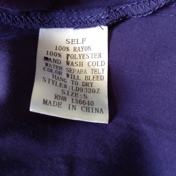 L'atiste Navy Blue Sleeveless Dress Small Lined Mini - Picture 9 of 10